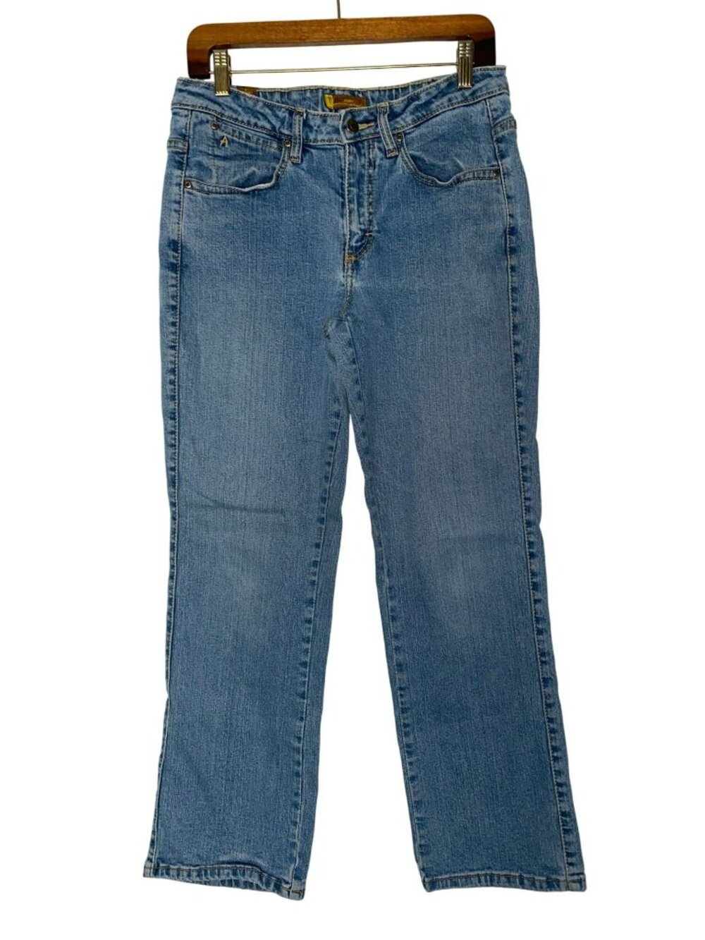 Aura Wrangler High-Rise Straight-Leg Jeans Size 8 Short